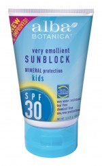 Alba Botanica Natural Very Emollient Sunscreen Kids Mineral Broad Spectrum SPF 30